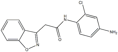 N-(4-amino-2-chlorophenyl)-2-(1,2-benzoxazol-3-yl)acetamide 结构式