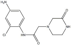 N-(4-amino-2-chlorophenyl)-2-(3-oxopiperazin-1-yl)acetamide 化学構造式