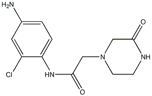 N-(4-amino-2-chlorophenyl)-2-(3-oxopiperazin-1-yl)acetamide,,结构式