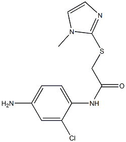 N-(4-amino-2-chlorophenyl)-2-[(1-methyl-1H-imidazol-2-yl)sulfanyl]acetamide Structure