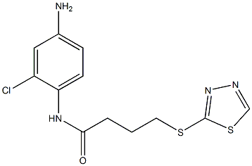 N-(4-amino-2-chlorophenyl)-4-(1,3,4-thiadiazol-2-ylsulfanyl)butanamide Structure