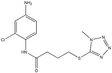 N-(4-amino-2-chlorophenyl)-4-[(1-methyl-1H-1,2,3,4-tetrazol-5-yl)sulfanyl]butanamide Structure