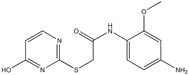N-(4-amino-2-methoxyphenyl)-2-[(4-hydroxypyrimidin-2-yl)sulfanyl]acetamide Struktur