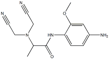 N-(4-amino-2-methoxyphenyl)-2-[bis(cyanomethyl)amino]propanamide 化学構造式