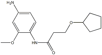 N-(4-amino-2-methoxyphenyl)-3-(cyclopentyloxy)propanamide Struktur