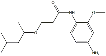 N-(4-amino-2-methoxyphenyl)-3-[(4-methylpentan-2-yl)oxy]propanamide,,结构式