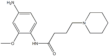 N-(4-amino-2-methoxyphenyl)-4-piperidin-1-ylbutanamide 化学構造式