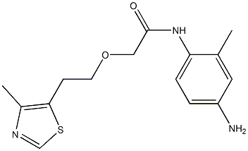 N-(4-amino-2-methylphenyl)-2-[2-(4-methyl-1,3-thiazol-5-yl)ethoxy]acetamide,,结构式