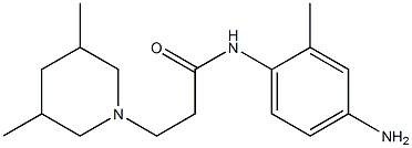 N-(4-amino-2-methylphenyl)-3-(3,5-dimethylpiperidin-1-yl)propanamide,,结构式