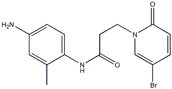 N-(4-amino-2-methylphenyl)-3-(5-bromo-2-oxo-1,2-dihydropyridin-1-yl)propanamide,,结构式