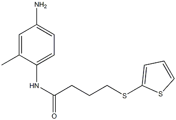 N-(4-amino-2-methylphenyl)-4-(thiophen-2-ylsulfanyl)butanamide,,结构式