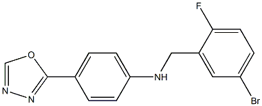 N-[(5-bromo-2-fluorophenyl)methyl]-4-(1,3,4-oxadiazol-2-yl)aniline|