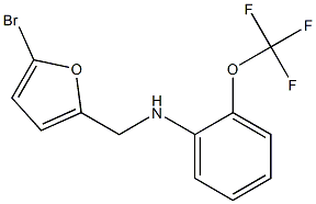 N-[(5-bromofuran-2-yl)methyl]-2-(trifluoromethoxy)aniline 结构式