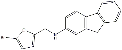 N-[(5-bromofuran-2-yl)methyl]-9H-fluoren-2-amine 结构式