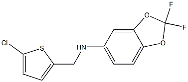 N-[(5-chlorothiophen-2-yl)methyl]-2,2-difluoro-2H-1,3-benzodioxol-5-amine Structure