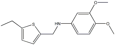 N-[(5-ethylthiophen-2-yl)methyl]-3,4-dimethoxyaniline 化学構造式