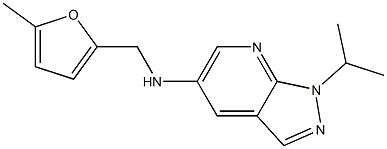 N-[(5-methylfuran-2-yl)methyl]-1-(propan-2-yl)-1H-pyrazolo[3,4-b]pyridin-5-amine,,结构式