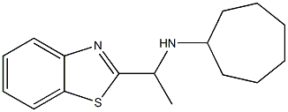 N-[1-(1,3-benzothiazol-2-yl)ethyl]cycloheptanamine Struktur