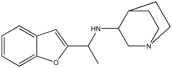 N-[1-(1-benzofuran-2-yl)ethyl]-1-azabicyclo[2.2.2]octan-3-amine,,结构式