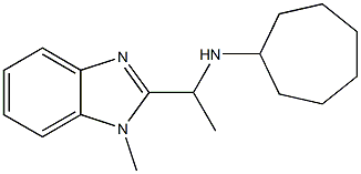  N-[1-(1-methyl-1H-1,3-benzodiazol-2-yl)ethyl]cycloheptanamine