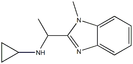 N-[1-(1-methyl-1H-benzimidazol-2-yl)ethyl]cyclopropanamine,,结构式