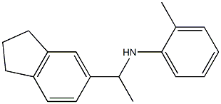 N-[1-(2,3-dihydro-1H-inden-5-yl)ethyl]-2-methylaniline 结构式