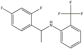 N-[1-(2,4-difluorophenyl)ethyl]-2-(trifluoromethyl)aniline Structure