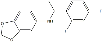 N-[1-(2,4-difluorophenyl)ethyl]-2H-1,3-benzodioxol-5-amine 结构式