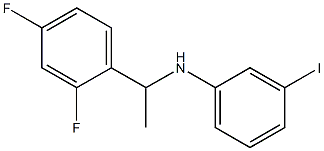 N-[1-(2,4-difluorophenyl)ethyl]-3-iodoaniline 化学構造式