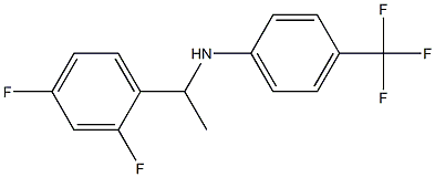 N-[1-(2,4-difluorophenyl)ethyl]-4-(trifluoromethyl)aniline,,结构式