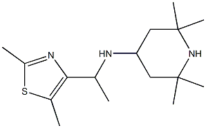 N-[1-(2,5-dimethyl-1,3-thiazol-4-yl)ethyl]-2,2,6,6-tetramethylpiperidin-4-amine,,结构式