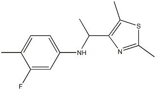 N-[1-(2,5-dimethyl-1,3-thiazol-4-yl)ethyl]-3-fluoro-4-methylaniline Structure