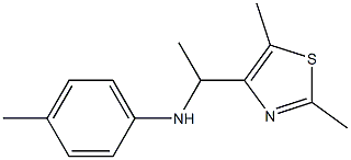 N-[1-(2,5-dimethyl-1,3-thiazol-4-yl)ethyl]-4-methylaniline Structure