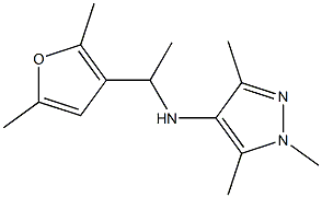 N-[1-(2,5-dimethylfuran-3-yl)ethyl]-1,3,5-trimethyl-1H-pyrazol-4-amine Struktur