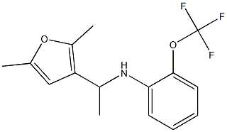 N-[1-(2,5-dimethylfuran-3-yl)ethyl]-2-(trifluoromethoxy)aniline 结构式