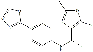 N-[1-(2,5-dimethylfuran-3-yl)ethyl]-4-(1,3,4-oxadiazol-2-yl)aniline