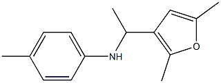 N-[1-(2,5-dimethylfuran-3-yl)ethyl]-4-methylaniline Struktur