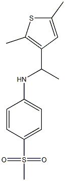 N-[1-(2,5-dimethylthiophen-3-yl)ethyl]-4-methanesulfonylaniline 化学構造式