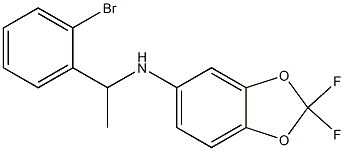 N-[1-(2-bromophenyl)ethyl]-2,2-difluoro-2H-1,3-benzodioxol-5-amine 结构式