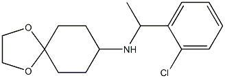 N-[1-(2-chlorophenyl)ethyl]-1,4-dioxaspiro[4.5]decan-8-amine Struktur