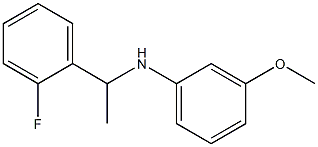 N-[1-(2-fluorophenyl)ethyl]-3-methoxyaniline,,结构式