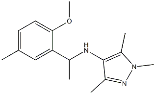 N-[1-(2-methoxy-5-methylphenyl)ethyl]-1,3,5-trimethyl-1H-pyrazol-4-amine|