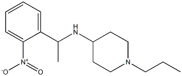 N-[1-(2-nitrophenyl)ethyl]-1-propylpiperidin-4-amine|