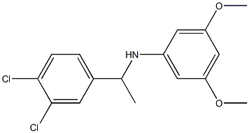N-[1-(3,4-dichlorophenyl)ethyl]-3,5-dimethoxyaniline Struktur