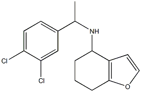 N-[1-(3,4-dichlorophenyl)ethyl]-4,5,6,7-tetrahydro-1-benzofuran-4-amine 结构式