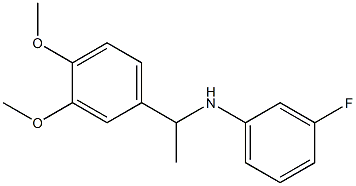 N-[1-(3,4-dimethoxyphenyl)ethyl]-3-fluoroaniline Struktur