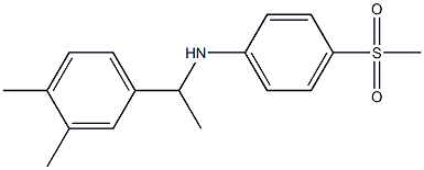 N-[1-(3,4-dimethylphenyl)ethyl]-4-methanesulfonylaniline 结构式