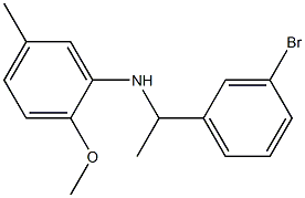 N-[1-(3-bromophenyl)ethyl]-2-methoxy-5-methylaniline Struktur
