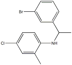 N-[1-(3-bromophenyl)ethyl]-4-chloro-2-methylaniline Structure