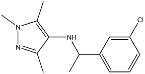 N-[1-(3-chlorophenyl)ethyl]-1,3,5-trimethyl-1H-pyrazol-4-amine,,结构式